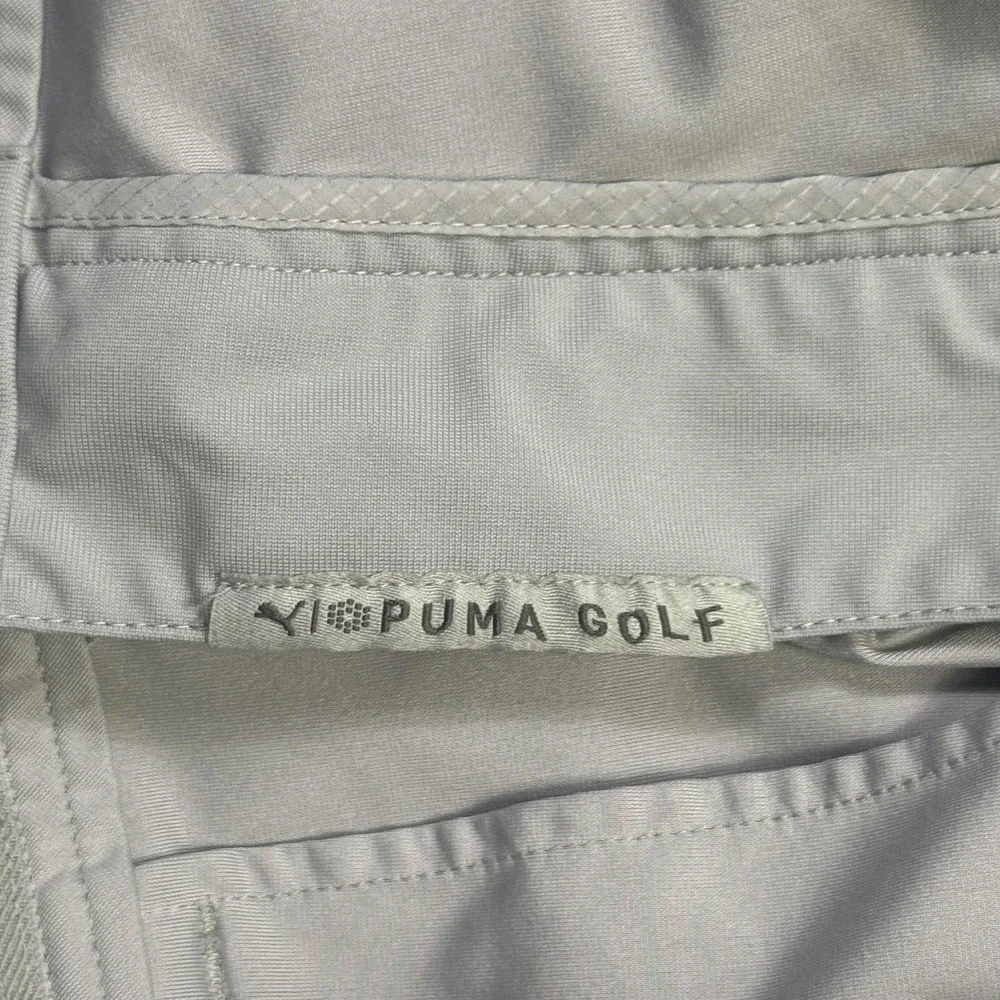 Puma Golf Chino Pants Mens 38x32 Gray Flat Front Straight Leg Performance